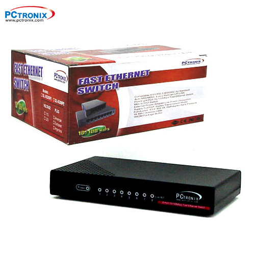 **LAN Switch Mini 10/100 8Puertos #LH-5108PE Caja%?