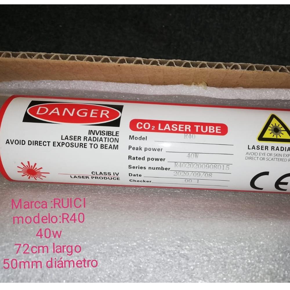 LSR Tubo laser CO2 40W 40 Watts Ruici R40 72cmx50mm $199000 CNC