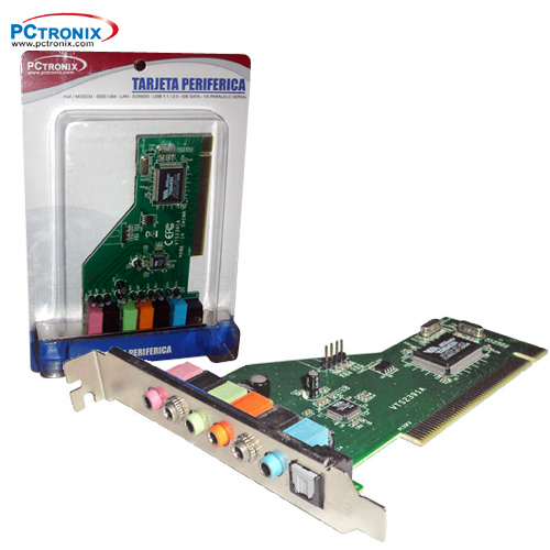 **Tarjeta PCI Sonido 7.1 8 Canales chip VIA1618+1723 Blister W8*