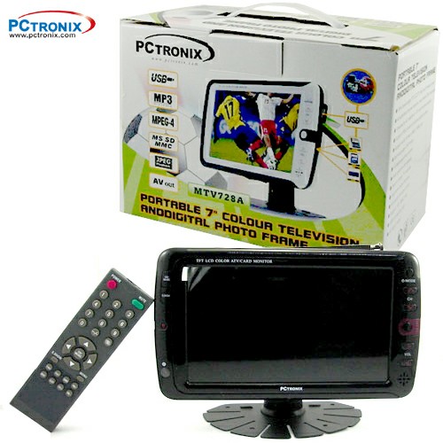 **LCDTV 7"+MP4 #MTV-728A Mundial NTS/PAL con Modulo para Pilas