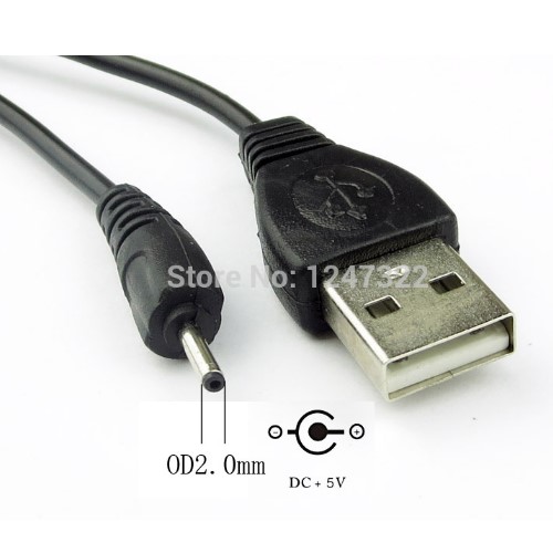 Cable usb a DC2.0mmx0.5 para cargar Bluetooth