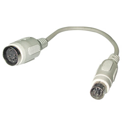 **Cable Adaptador Teclado Din>MiniDin: Din5 H/MiniDin6 M #C-AKB
