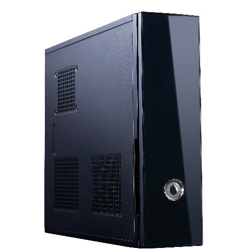 **Gabinete PC Slim 102 Fuente 600W ATX Desktop Bajo Perfil negr