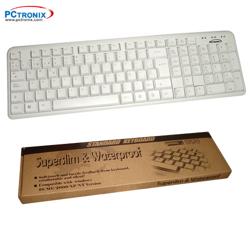 **Teclado #KB-8800PS2 Bco Caja Cafe*