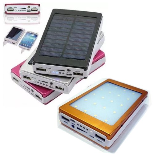 POWER BANK 20000 mAh CON CARGADOR SOLAR CON LED#*