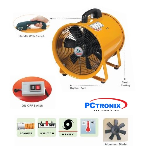 V Extractor de aire portatil 30cm 12 pulgadas r170 espacios con