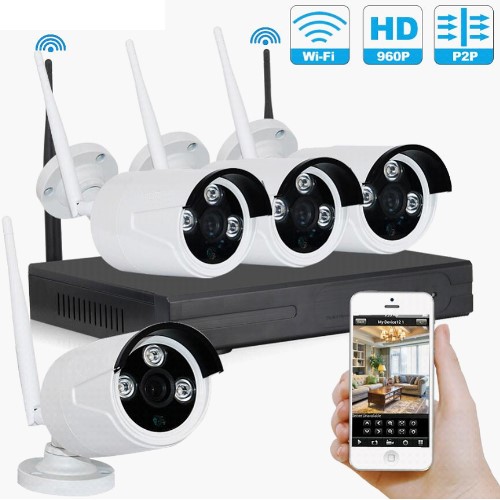 **Cctv IP wireless Kit NVR+4 Camaras Exterior 720p NVR 720p ref