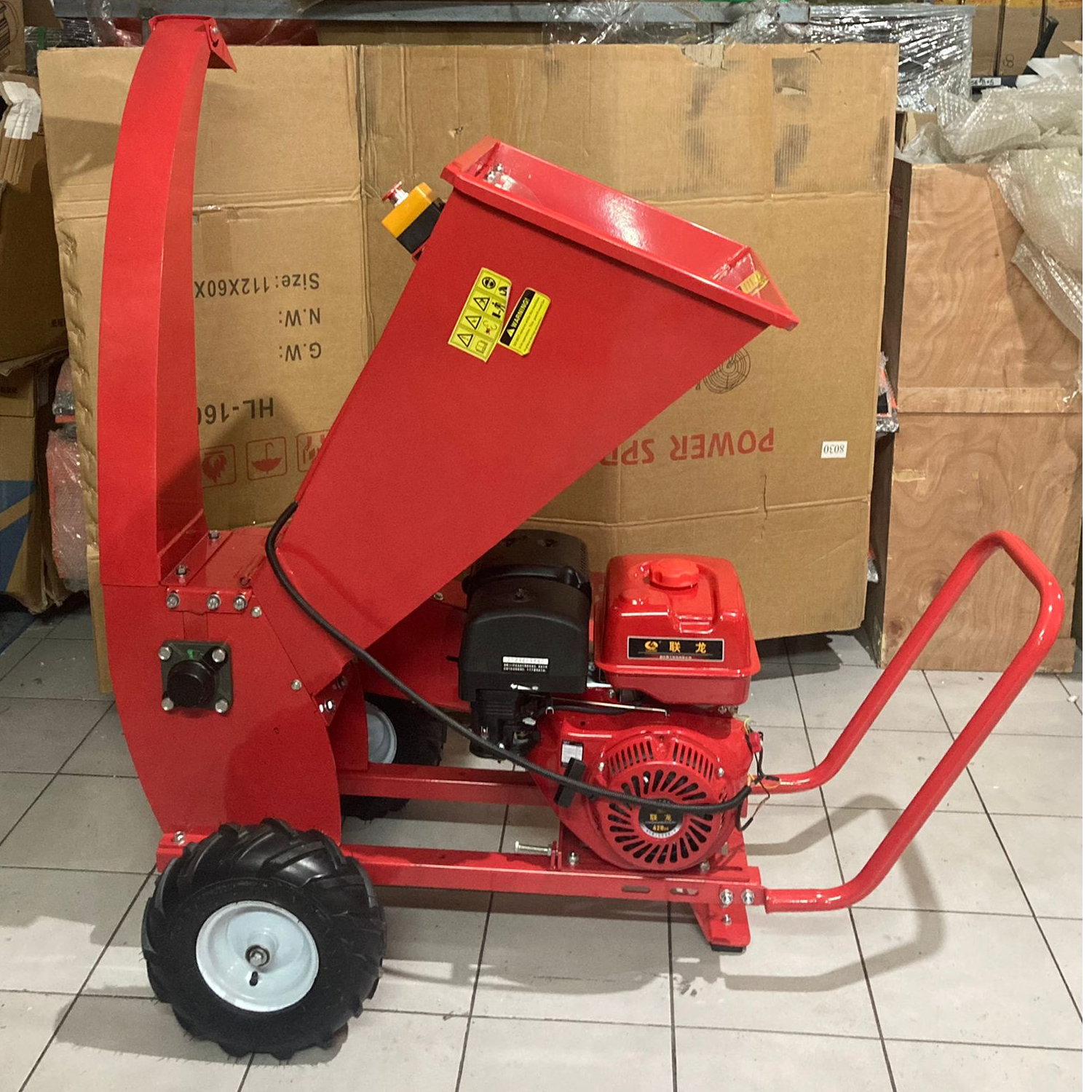 Maquina chipeadora trituradora de madera tambor horizontal 15hp