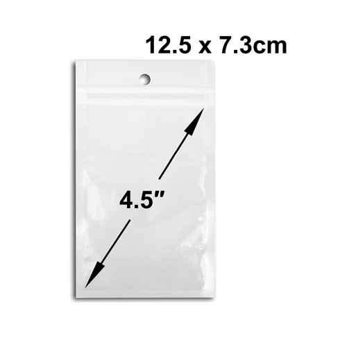**Bolsas 4.5" Zip Lock Plastic Poly Bag, Size: 12.5 x 7.3cm 100