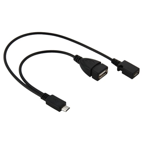 **Cable Adaptador Y Micro USB a USB-A Hembra + Micro usb hembra