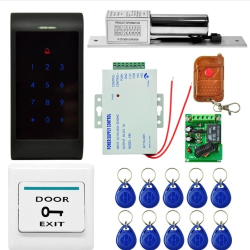 **Acceso RFID System Kits + Magnetic Lock + 10 ID Keyfobs + Pow