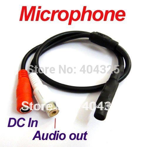CCTV Microfono 7mm*38mm,DC(red),RCA(white)
