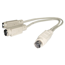 **Cable PS2 Splitter p/Notebook MD6PM/2xMD6PF (Mouse y Teclado)