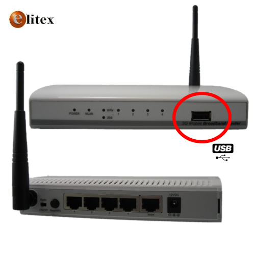 **WIFI 11n 150 Router 3G #3G-6200n 1T1R 1WAN+4LAN+1USB Caja Bla