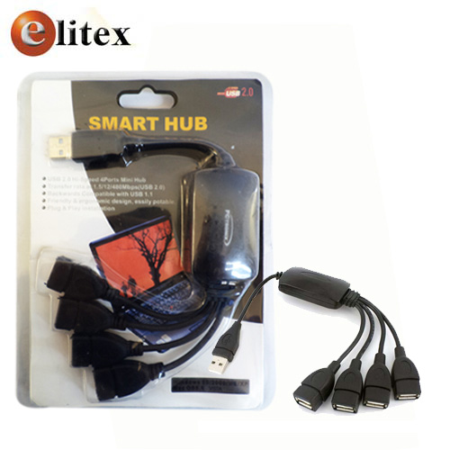 **USB2 Hub 2.0 4P Pulpo #USB-H309 1Blister%*