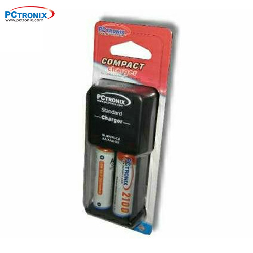 **Cargador Pilas BC-001+Ni-MH AA2100mAhx2 (9v) 2BlisterSellado