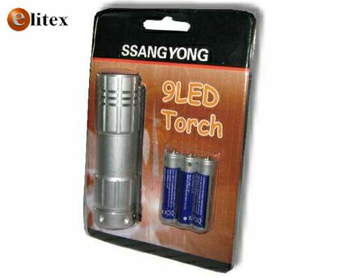 **Led Linterna 9leds #9L001 2BlisterSellado%*
