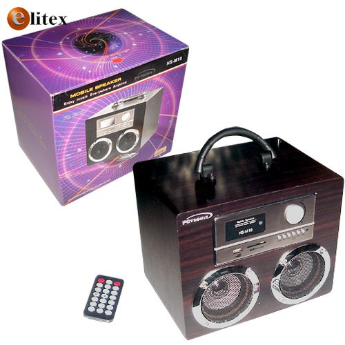 Parlante Mp3 y FM M10 Control R SD y USB 2.0, Radio Madera Caja*