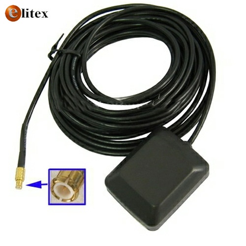 **Antena GPS Activa Externa (MCX) cable 5m Caja Blanca @
