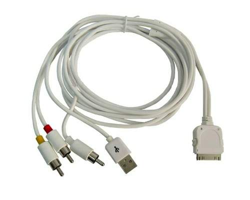 **Cable AV+USB de carga IPOD V2.2 (hasta Ipod Video G5)*