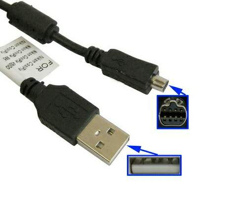 **Cable USB Camara Nikon UC-e1 Coolpix 5700/ 5000/ 4500/ 4300/