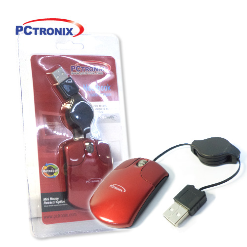 Mouse Retractil MOM-102R USB Ultra plano Blister*