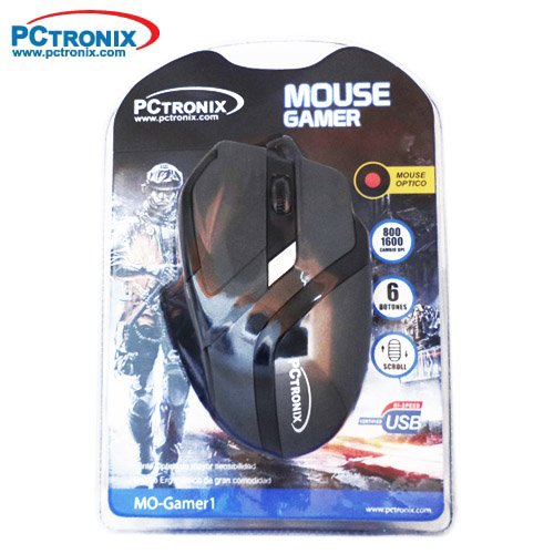 **Mouse Gamer01 USB Cambio DPI 800/1200/1600 (Negro, azul) 2Bli