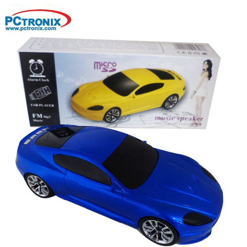 Parlante Mp3 y FM Forma Auto TF y USB 3W RMS (Rojo, Azul o Negr