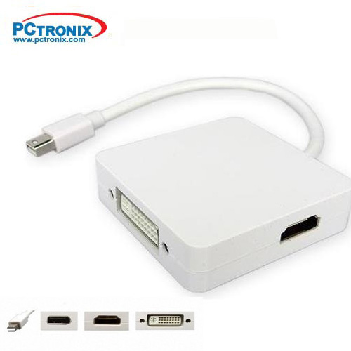 **Cable Adaptador Mini Displayport a Dvi/hdmi/dp (mac) Bolsa x5