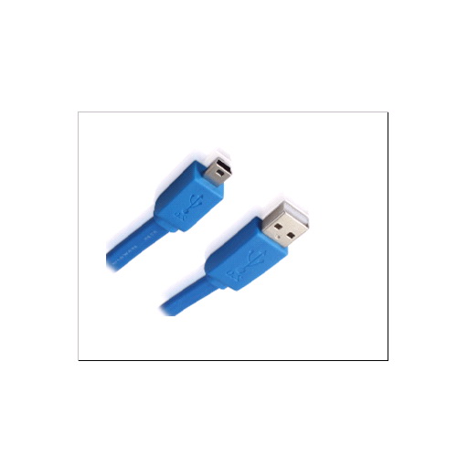 Cable USB 2.0 Plano a Mini USB 5 pin Bulk 1.5m Rojo / Azul Bols