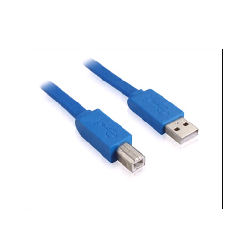 **Cable USB 2.0 Plano A Plug a B Plug 3m: para impresora (Rojo