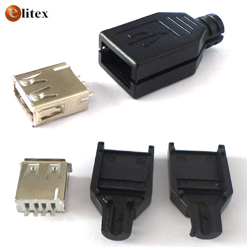 Conector USB 2.0 HEMBRA para Auto Ensamblaje Bulk*
