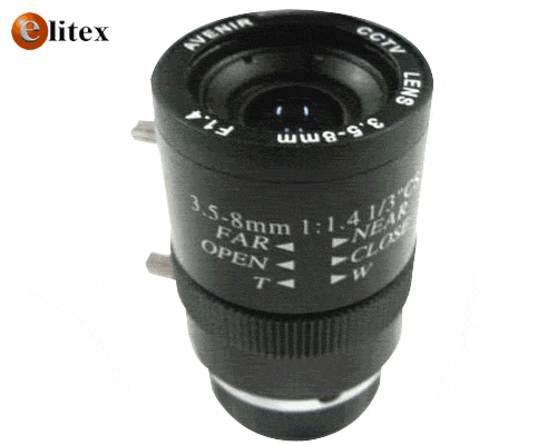 **CCTV Lente Varifocal 3.5-8mm para camara bullet LV358 Caja*