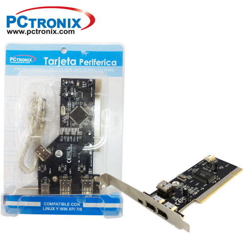 **Tarjeta PCI Firewire 1394 VIA 2 puertos de 6 Pines 1 de 4 pin