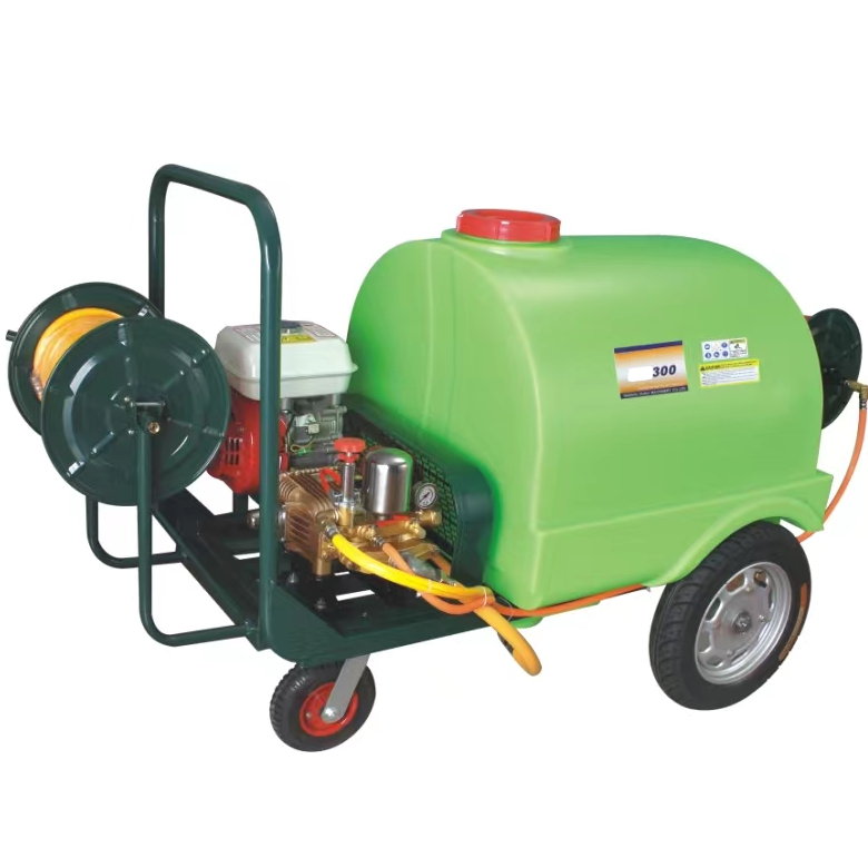 Carro fumigador pulverizador 5.5hp 500psi 300 Litros con ruedas