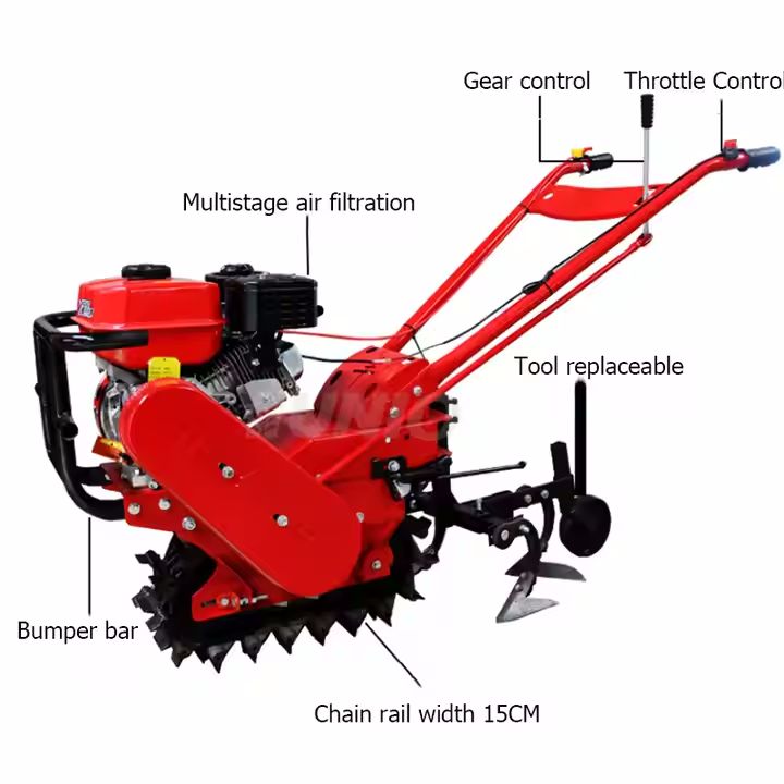 Motocultivador motocultor gasolina con oruga simple tipo riel p