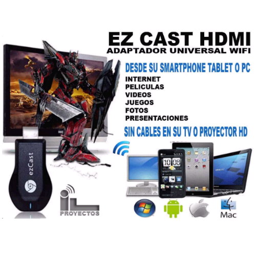Transmisor de video Wifi EZCAST 1080P hdmi $13000*