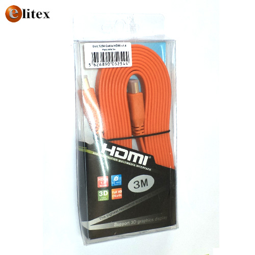 **Cable HDMI v1.4 Plano M/M 1.5m 1080p Caja Transp $2000 x4769