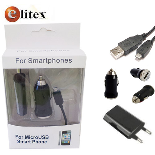 **Cargador 3en1 Micro USB 1A cable Galaxy Casa y Auto $2500 Caj
