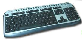 **Teclado Multimedia #KB-8850MPS2 Ngo-Silver con 19 Botones mul