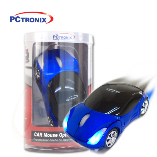 **Mouse Ninos Automovil MO-CAR USB (Plateado,Rojo, Azul) Cilind