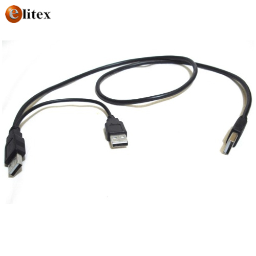 **4Cable USB 2.0 Y Case Cofre de HDD 2.5 2 A Plug a 1 A Plug Bu