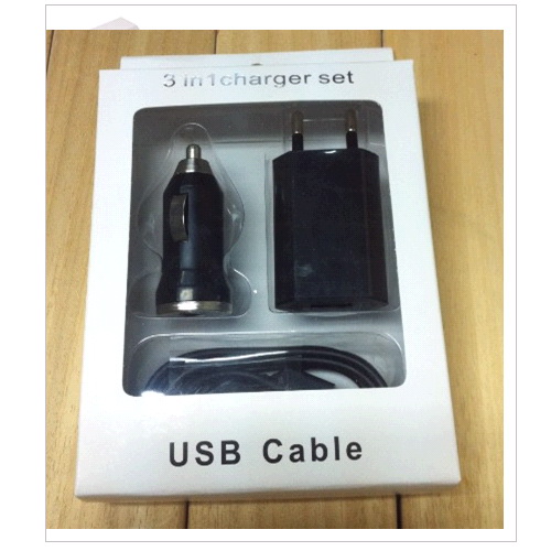 Cargador 3 en 1 USB 1A iPhone 5 -8 lightning Pared y Auto $2700