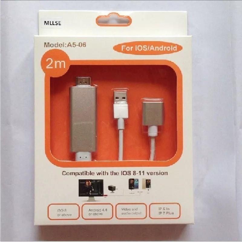 Cable Adaptador TV-Celular Micro USB+i5 a HDMI (IOS8, Android 4 - Haga un click en la imagen para cerrar