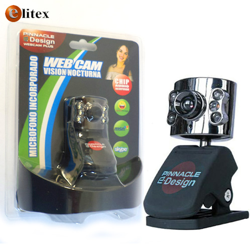 **Webcam+5 VGA, Vision Nocturna, USB chip audio Blister W8 PNP